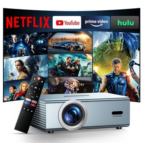[Netflix Officially & Dolby Audio] Smart Projector with WiFi6 and Bluetooth5.3, Electric Focus & Auto Keystone 4K Support, 22000L Movie Projectors, OWNKNEW Native 1080P Proyector Built-in Apps