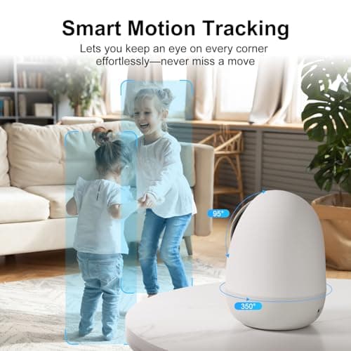 5&2.4Ghz Indoor Security Camera, 360° 3MP WiFi Cameras for Home Security, Home Security Camera, Baby/Pet Camera with Phone App, Motion/Sound Detection, Auto Tracking, 2-Way Audio, TF/Cloud Storage