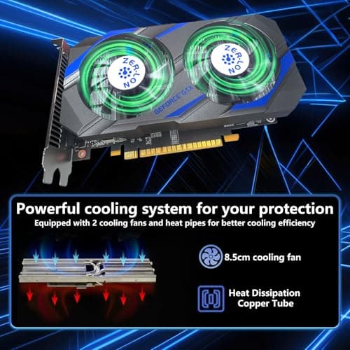 GeForce GTX 1050 Ti Gaming Graphics Card, 4GB GDDR5 128bit 1291MHz DP HDMI DVI-Output GPU, PCI Express 3.0 Support Up to 4K Video Card for Office and PC Gaming
