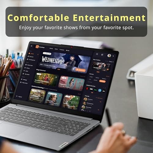 Lenovo Ideapad 1 15.6" HD Anti-Glare Laptop, Intel Celeron N4500, 12GB RAM, 416GB Storage(256GB SSD+160GB Docking Station Set), Intel UHD Graphics, Num Pad, Webcam, Win 11s, Grey