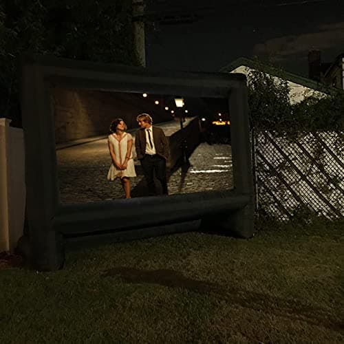 16ft Inflatable Movie Screen Outdoor Projector Screen with Air Blower Storage Bag - Front/Rear Projection, Easy Set Up Blow Up Screen for Backyard Movie Night, Theme Parties, Celebrations