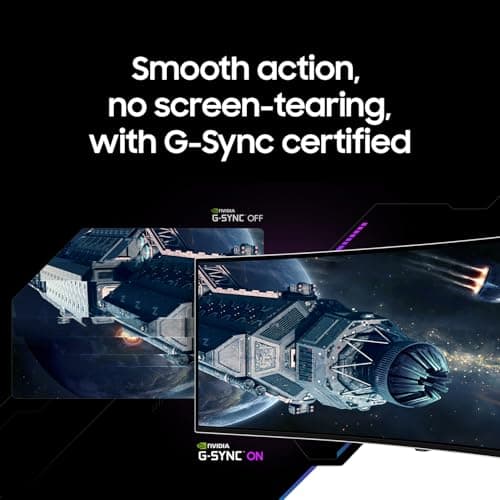 Samsung 49" Odyssey OLED (G93SC) Series Curved Gaming Monitor w QD-OLED, 240Hz, 0.03ms, Dual QHD,DisplayHDR True Black 400,AMD FreeSync Premium Pro,Height Adjustable Stand,3 Yr Warranty,LS49CG932SNXZA