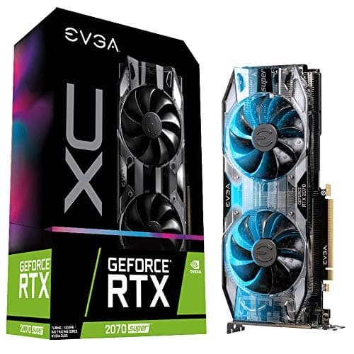 EVGA GeForce RTX 2070 Super XC Gaming, 8GB GDDR6, Dual HDB Fans, RGB LED, Metal Backplate, 08G-P4-3172-KR