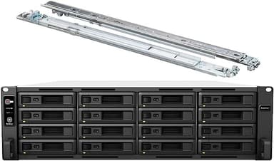 Synology RackStation RS4021xs+ NAS Server with Xeon 2.1GHz CPU, 64GB Memory, 288TB HDD Storage, 2 x 10GbE LAN Ports, DSM Operating System Bundle with Rail kit