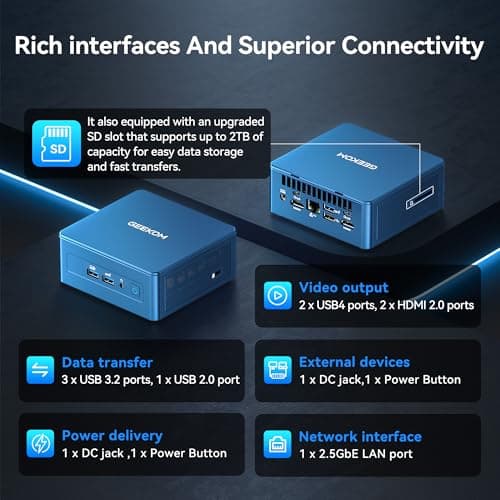 GEEKOM Mini PC IT12(3-Year Quality Support),with 12th Gen Intel i7-1280P NUC12 Mini Computers,16GB RAM/512GB NVMe PCIe Gen 4 SSD Windows 11 Pro Desktop PC,USB 4.0/2.5G LAN/8K,for Business|Office|Home