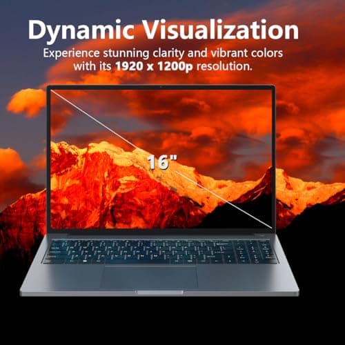 ZOLWAYTAC Gaming Laptop 16" Ultra-Slim - Intel Core i5-(Up to 3.5GHz), 12GB DDR4 + 512GB SSD, 1920x1200 IPS 16:10 Display, WiF& BT, HDMI/Type-C - Aluminum Laptop for Work & Play