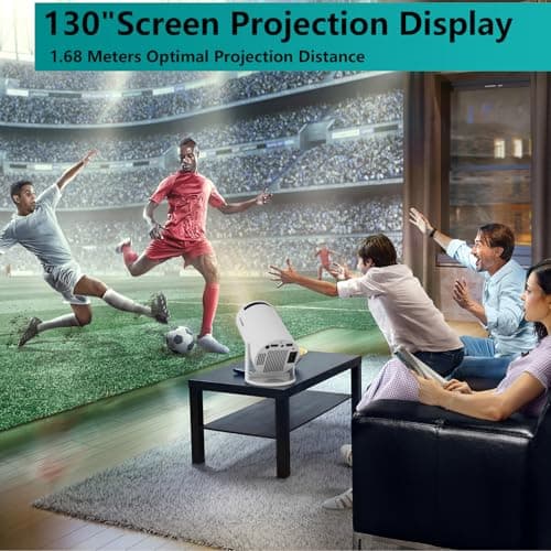 Mini projector portable projector movie home cinema bedroom student dorm projector watch soccer competition basketball match for laptop smartphone build in TV stick play game PS5 Switch