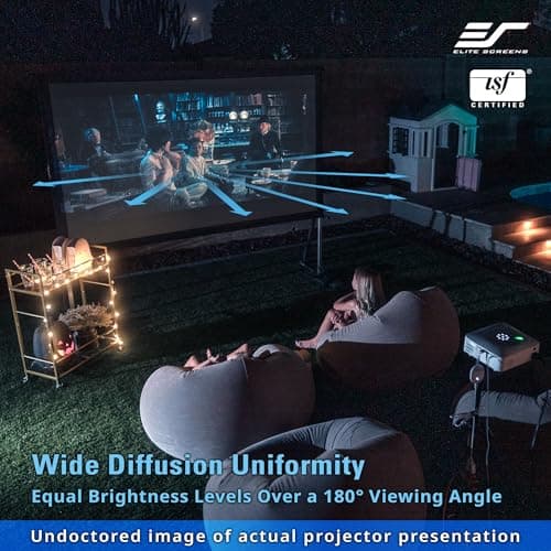 Elite Screens Yard Master 2, 135-INCH Outdoor Projector Screen with Stand 16:9, 8K 4K Ultra HD Fast Fold Portable Movie Screen Foldable Easy Snap On Cinema Theater, OMS135H2