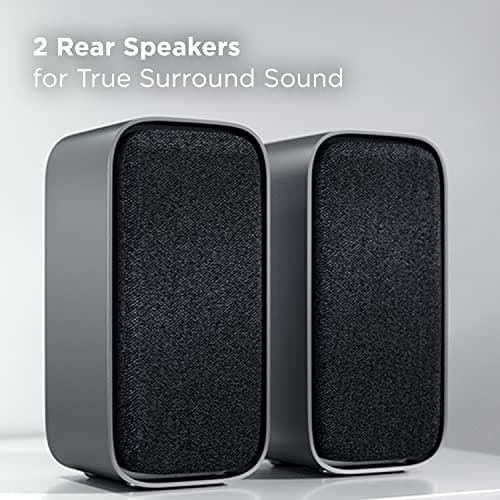 TCL 5.1ch Sound Bar with Wireless Subwoofer (Q6510, 2023 - Model), Dolby Audio, DTS Virtual:X, 430W, Built-in Center Channel Speaker, 2 Rear Surround Sound Speakers, Wall Mount/HDMI Cable (Renewed)