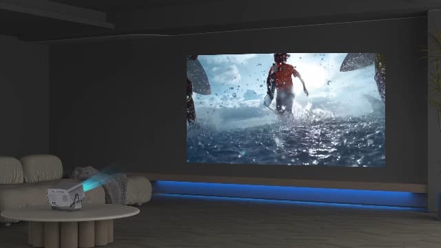 Smart Projector with WIFI and Bluetooth, 800ANSI Native 1080P Portable Projector Built-in Apps, Auto Keystone & Electric Focus Movie Projector for Home Theater, Compatible with IOS/Android/HDMI/USB