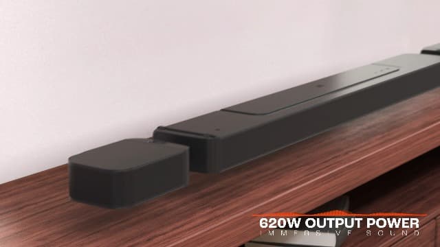JBL BAR 700 PRO 5.1 Soundbar Bundle with 10 in. Wireless Subwoofer Detachable Rear Speakers and 2m 8K Ultra High Speed HDMI Cable