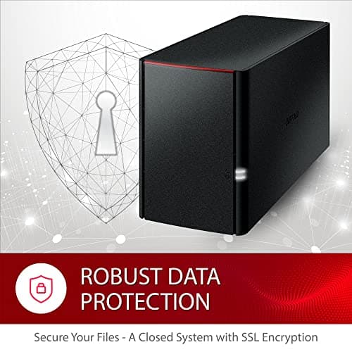 BUFFALO LinkStation SoHo 220 12TB 2-Bay NAS Network Attached Storage with HDD Hard Drives Included NAS Storage That Works as Small Office and Home Cloud or Network Storage Device for Home Office