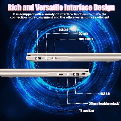 2025 New Portable Laptop,Student and Business,14" FHD IPS Display,N5095 Processor(Beats N4000/N4020),8GB DDR4 RAM,256GB PCIe SSD,Numeric Keypad,2.4/5G WiFi,38WH Battery,Webcam,Mini HDMI,USB(Pink)