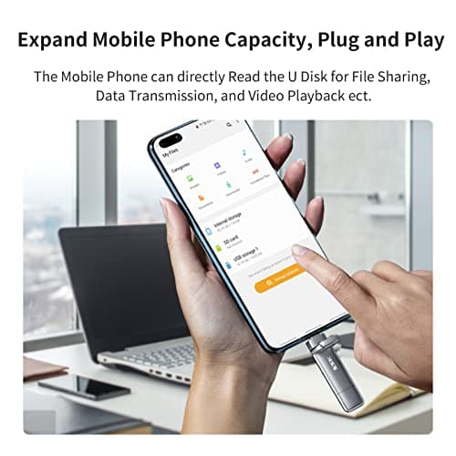 SSK 1TB USB-C Thumb Drive - Up to 1000MB/s, Dual Type-C/USB-A Flash Drive (3.2 Gen 2), Compatible with iPhone 15/PS4/Windows/Mac
