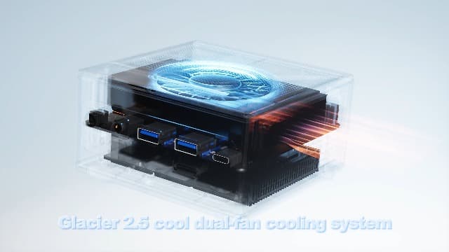 GEM10 Mini PC, AMD Ryzen 7 7840HS (8C/16T, up to 5.1GHz), 32GB RAM (6400MT/S) 1T SSD, Mini Computer, NVME*3,OCULINK+USB4+HDMI2.1, WiFi 6 2.5G LAN 8K Triple Display