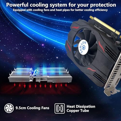AMD Radeon RX 550 Graphics Card, 4GB GDDR5 128 Bit 1183MHz DP HDMI DVI-Output GPU, PCIE 3.0 Computer Gpu Support Up to 4K Video Card for Office and PC Gaming