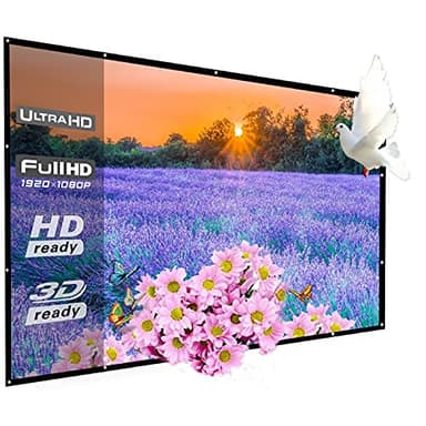300 Inch Big Size Portable Outdoor Projector Screen, WRLSUN HD 16:9 Large Foldable Thick Canvas Material Home Theater Projection Movie Screen for Outdoor Camping/Office/School/Party/Sports Show