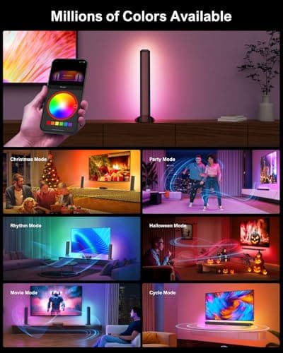 ULTIMEA 5.0ch Sound Bar for Smart TV, PC Soundbar with RGB Light, Detachable Soundbar for TV with App Control, 120W Peak Power, Bluetooth 5.3 TV Sound Bar, HDMI-ARC/Opt/AUX, Wall Mount, Apollo S70