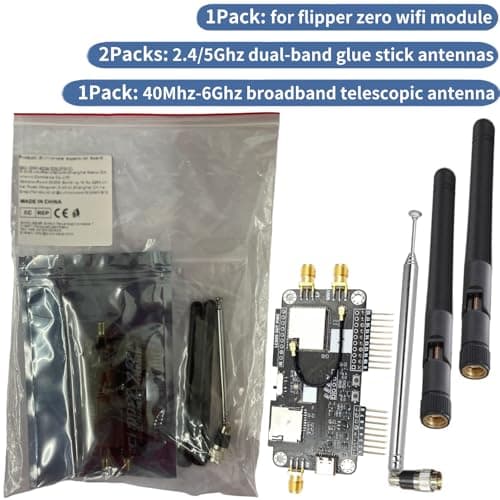 WiFi Devboard for Flipper Zero Device, 4 in 1 Wireless Sniffer and Mouse Jacker WiFi Antenna Module, 2.4/5GHz CC1101 Modification Module, WiFi Multiboard Accessories Wireless Transceiver Module DIY