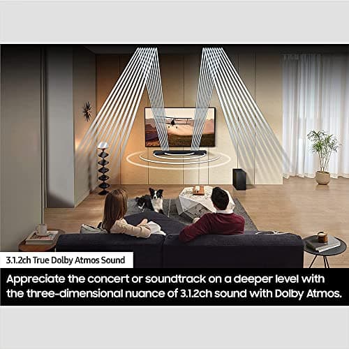 SAMSUNG HW-Q600C 3.1.2ch Soundbar and Subwoofer with Dolby Audio Bundle SWA-9200S Wireless Surround Speakers