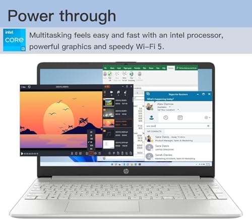 HP Laptop for Business and Student, 15.6" HD Touchscreen, Intel 6-Core i3-1215U Processor, 16GB RAM, 512GB SSD, lntel UHD Graphics, Windows 11 Home, with Microsoft Office Lifetime License