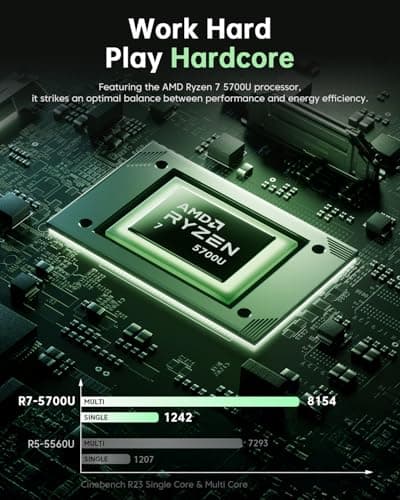 2025 Laptop with AMD Ryzen7(Up to 4.3GHZ,8C/16T),AMD Radeon Graphics,16GB DDR4 RAM 512GB SSD,WiFi 6,15.6 inch IPS Display,4800mAh Battery,Type-C,Micro SD,Webcam,Windows 11 Slim Laptop Computers