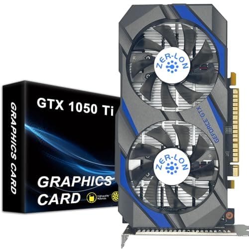 GeForce GTX 1050 Ti Gaming Graphics Card, 4GB GDDR5 128bit 1291MHz DP HDMI DVI-Output GPU, PCI Express 3.0 Support Up to 4K Video Card for Office and PC Gaming