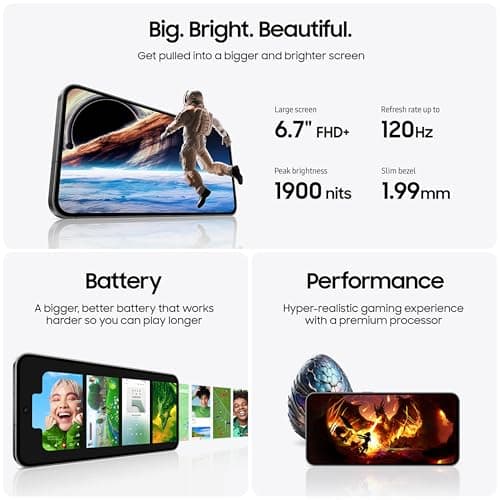 SAMSUNG Galaxy S24 FE AI Phone, 128GB Unlocked Android Smartphone, High-Res 50MP Camera, Long Battery Life, AMOLED Bright Display, US Version, 2024, US 1 Yr Warranty, Graphite