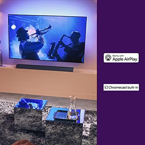 Philips B8905 Soundbar 3.1.2 with Wireless Subwoofer, Dolby Atmos, Compatible with DTS Play-Fi, Connects with Amazon Echo Devices and Voice Assistants, AirPlay 2 and BT Support, TAB8905