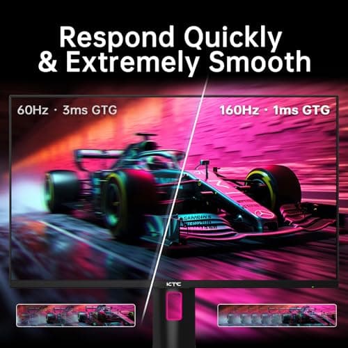 KTC 27" 4K UHD 144Hz Gaming Monitor - Fast IPS Panel 160Hz 1ms GTG, HDR400 132% sRGB, HDMI2.1/DP1.4, VESA Mount, Height/Tilt/Pivot/Swivel Stand, Vertical Monitor Ideal for Gamers, Designers