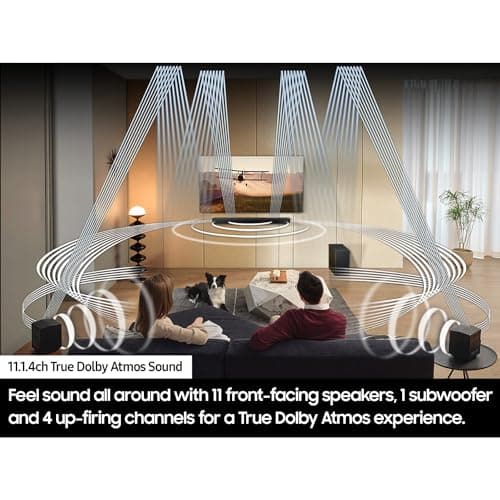 SAMSUNG HW-Q990D Q-Series 11.1.4 ch. Wireless Dolby Soundbar with Q-Symphony (2024) (Renewed) Bundle with 2 Year Enhanced Protection Pack