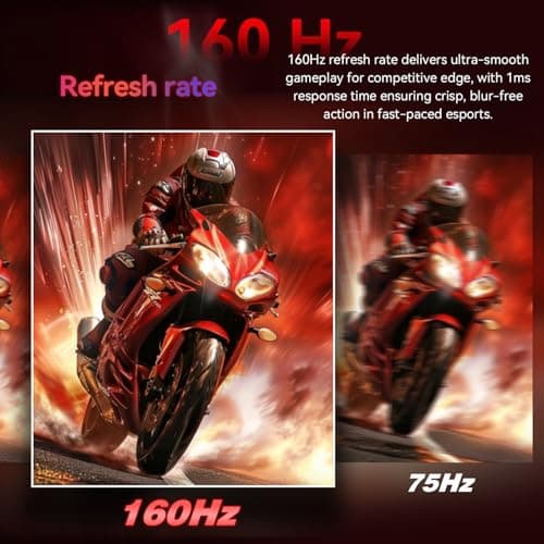 32Inch 4K Curved Monitor,160Hz UHD(3840 x 2160) Curved Gaming Monitor,1ms AMD FreeSync Premium,1500R,125% sRGB,95% DCI-P3,Monitor with Speaker,HDMI2.1,DP1.4,VESA