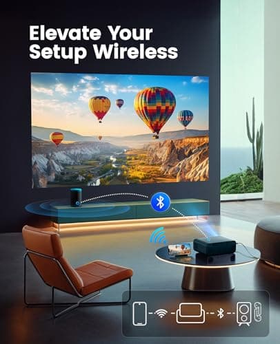 [Auto Focus/4K Support] Projector with WiFi 6 and Bluetooth 5.2, 700ANSI Native 1080P Outdoor Movie Projector, WiMiUS P62 Auto 6D Keystone & 50% Zoom, Smart Home Projector for iOS/Android/TV Stick