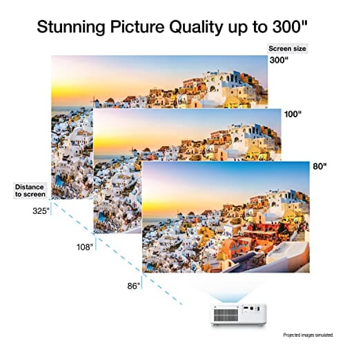 Epson EpiqVision Flex CO-FH02 Full HD 1080p Smart Streaming Portable Projector, 3-Chip 3LCD, 3,000 Lumen Color/White Brightness, Android TV, Bluetooth, 5W Speaker, Home Entertainment (Renewed)