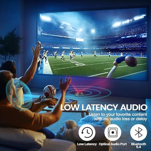 AAXA M8 UST Ultra Short Throw 4K Laser Projector 1100 LD Lumens, BT 5.4, WiFi 6, USBC Mirroring, 2xHDMI, Optical Audio, Efocus, Auto Keystone, Smart Technology