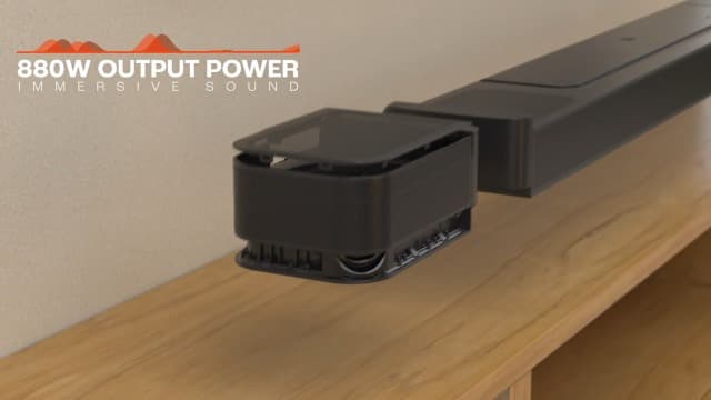 JBL Bar 1000: 7.1.4-Channel soundbar with Detachable Surround Speakers, MultiBeam™, Dolby Atmos®, and DTS:X®, Black