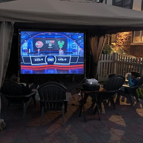 180 inch Projector Screen and Stand, 15FT Large Indoor Outdoor Movie Projection Screen 4K HD 16: 9 Anti Crease Design for Backyard Movie Night Easy to Clean, 1.1Gain, 160° Viewing Angle & A Carry Bag