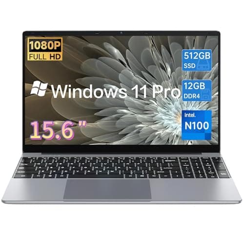 15.6 inch Laptop, 12th Alder Lake N100(Turbo 3.4GHz) Processor,12GB RAM, 512GB SSD, 2K FHD IPS Laptops, 2.4G/5G WiFi, Webcam,Full-Featured Type-C,Ultra-Thin Notebook