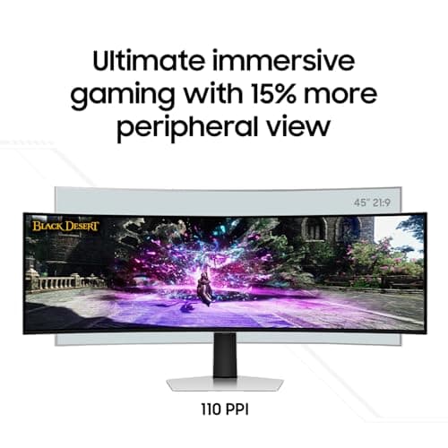 Samsung 49" Odyssey OLED (G93SC) Series Curved Gaming Monitor w QD-OLED, 240Hz, 0.03ms, Dual QHD,DisplayHDR True Black 400,AMD FreeSync Premium Pro,Height Adjustable Stand,3 Yr Warranty,LS49CG932SNXZA