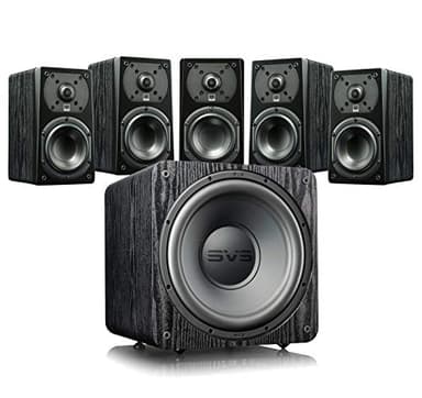 SVS Prime Satellite 5.1 Speaker System with 12-Inch SB-1000 Pro Subwoofer - Black Ash