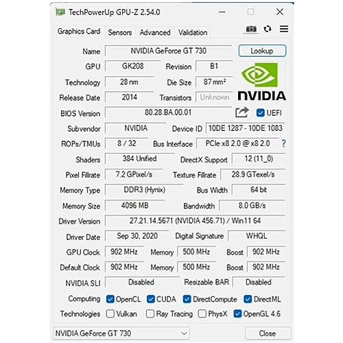 QTHREE GeForce GT 730 4GB DDR3 Low Profile Graphics Card, 2X HDMI, DP, VGA, PCI Express 2.0 x8,Gaming Video Card,Computer GPU for PC
