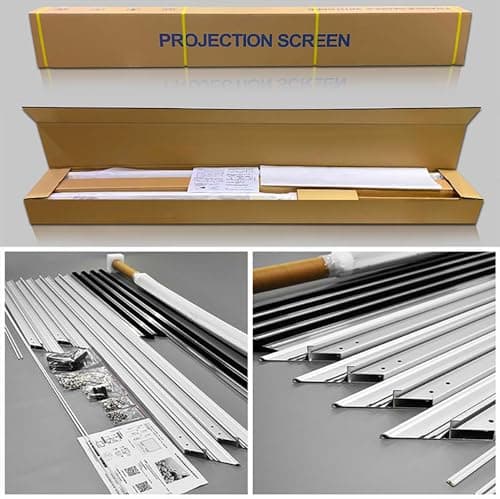 Black Diamond 120 inch ALR Projector Screen 16:9 4K/8K 3D UHD, Fixed Frame Grey Projection Screen Wall Mount 0.39 inch Ultra Narrow Bezel for Standard Projectors