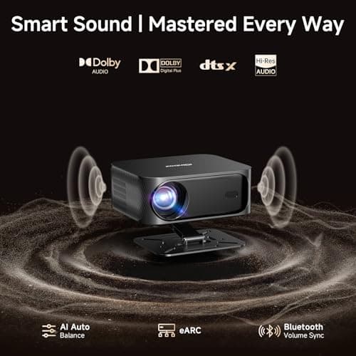 [Netflix-Licensed/Dolby Audio]Outdoor Projector with Wifi 6 and Bluetooth, iSinbox 1080P Native 800ANSI Portable Movie Projector, Built-in Netflix/YouTube/PrimeVideo, Electric Focus Smart Projector