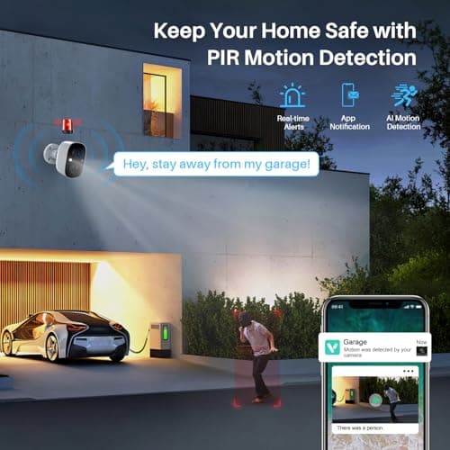 Security Cameras Wireless Outdoor (4 Pack), Battery Powered Cameras for Home Security with AI Motion Detection, 2K Color Night Vision, 2-Way Talk, IP66 Weatherproof, SD/Cloud Storage