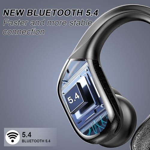 Wireless Earbuds Sport Bluetooth Headphones 5.4, 2025 Bluetooth Earbuds 75Hrs Stereo, 4 HD Mic, Over-Ear Buds with Earhooks ENC Noise Canceling Earphones, IP7 Waterproof Headset for Workout/Running