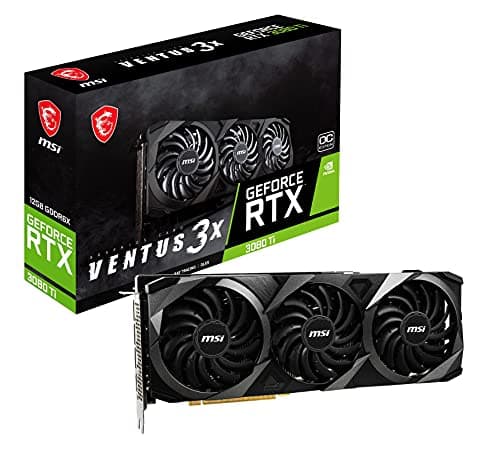 MSI Gaming GeForce RTX 3080 Ti 12GB GDRR6X 320-Bit HDMI/DP Nvlink Tri-Frozr 2 Ampere Architecture OC Graphics Card (RTX 3080 Ti Ventus 3X 12G OC)