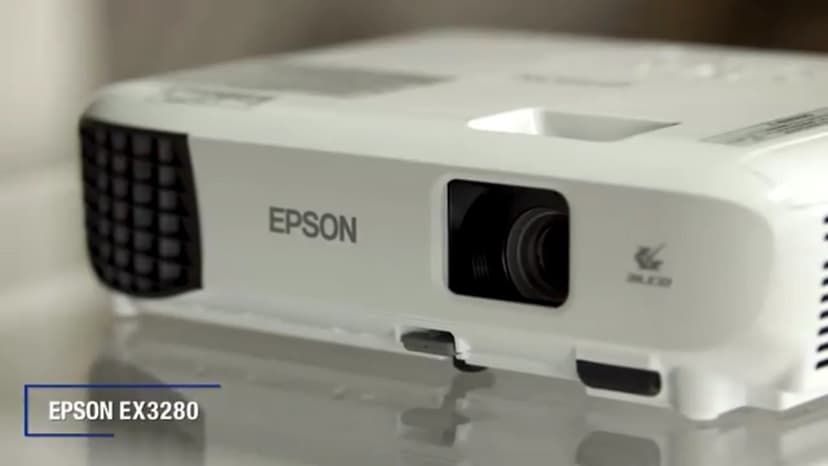 Epson EX3280 3-Chip 3LCD XGA Projector, 3,600 Lumens Color Brightness, 3,600 Lumens White Brightness, HDMI, Built-in Speaker, 15,000:1 Contrast Ratio