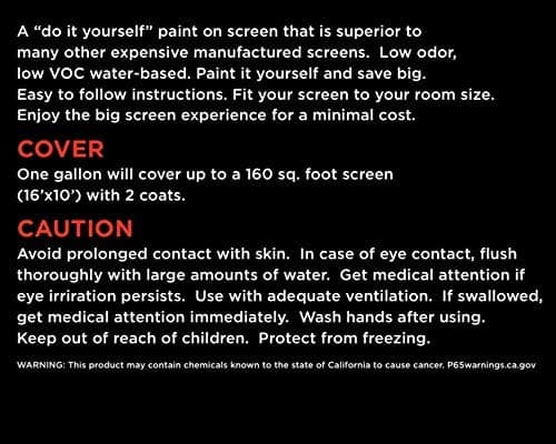 Projector Screen Paint - High Definition, 4K/8K, Ultra White - Quart