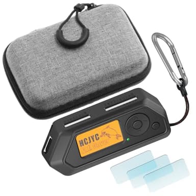 Case for Flipper Zero, 5 in 1 Protective Cover Accessory Set with 3 Pack of Screen Protect & EVA Carrying Case for Flipper Zero - Black