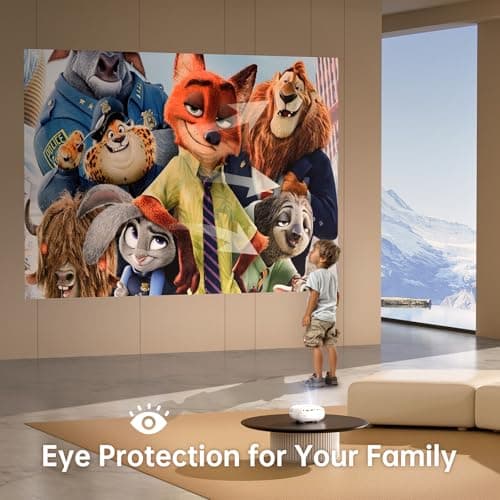 ARTSEA Mini Portable Projector for iPhone - HD 1080P Support Pico Movie Projector to Watch Cartoon, Phone Projector Compatible with HDMI, USB, TV Stick, Laptop, iOS and Android